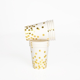 Gold Confetti  - paper cups